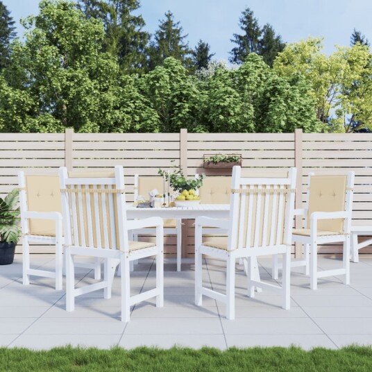 vidaXL Hage stolputer 6 stk. Beige 100 x 50 x 3 cm