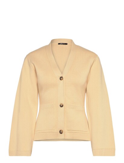Gina Tricot Knitted Cotton Cardigan   Beige   S