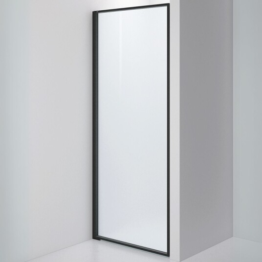 INR Iconic Nordic Rooms Dusjvegg Edge 2 Måltilpasset - Venstre / Matt Svart Frostet Glass INR Iconic Nordic Rooms Dusjvegg Edge 2 Måltilpasset - Venstre / Matt Svart Frostet Glass