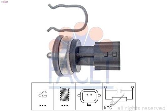Sensor, motortemperatur FACET 7.3337