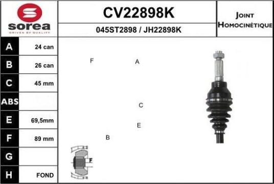 Drivledd EAI CV22898K
