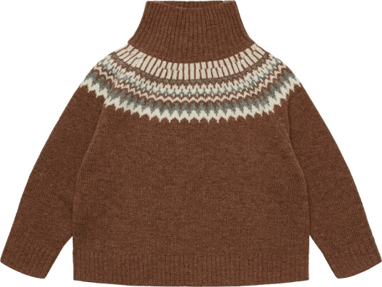 FUB Lambswool Fair Isle Sweater Brown 90 FUB Lambswool Fair Isle Sweater Brown 90