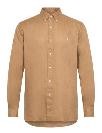 Polo Ralph Lauren Custom Fit Linen Shirt Beige M