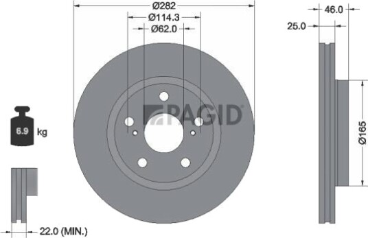 PAGID 56411NC Bremseskive