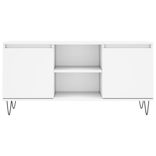 vidaXL TV-benk hvit 104x35x50 cm konstruert tre 8720845906634