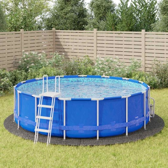 vidaXL Bassengduk lysegrå Ø500 cm polyester geotekstil vidaXL Bassengduk lysegrå Ø500 cm polyester geotekstil