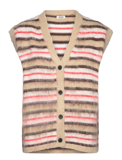 Monki Knitted Vest - Beige - XS