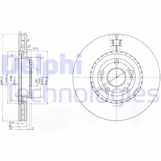 Bremseskive DELPHI BG3685