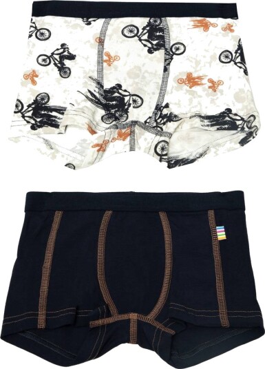 Joha Bmx Boxershorts 2 Pack Bambusviscose Marineblue (130 / 7 8 år)