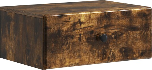 Vegghengt Nattbord Røkt Eik 49 x 34,5 x 20 cm Konstruert tre