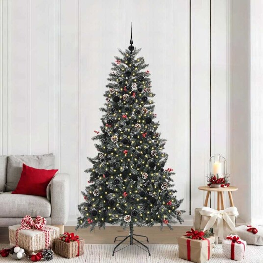  Kunstig juletre grønn 114 x 114 x 210 cm PVC og plast og stål