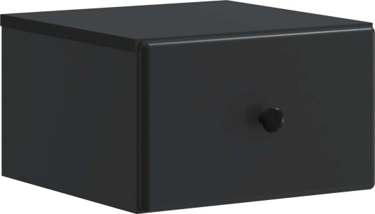  Vegghengt Nattbord Svart 34,5 x 33 x 20 cm Konstruert tre