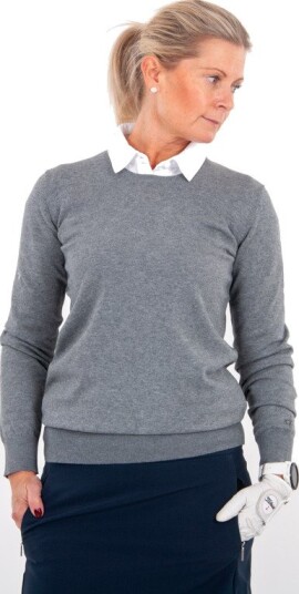 Cutter & Buck Oakville Crewneck Grå Golfgenser dame Grå (95) Medium