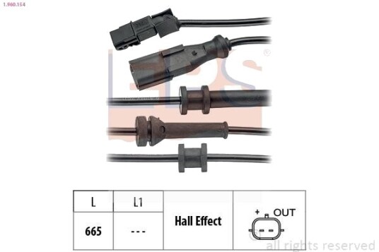 Sensor ABS EPS 1.960.154