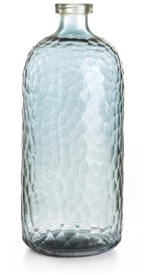 Enjoy Design Vase m/mønster i glasset blå H:32cm Enjoy Design Vase m/mønster i glasset blå H:32cm