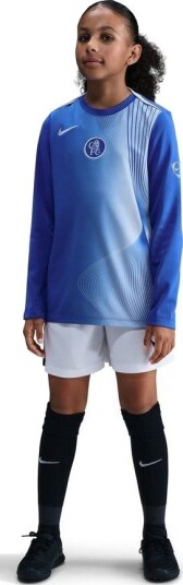 Chelsea Treningsskjorte Dri FIT Academy Pro Warm Pre Match 3. Blå/Sølv Barn Nike størrelse XL: 158 170 cm