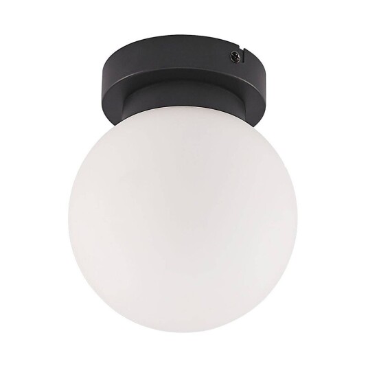 Lindby Tavino taklampe, kuleskjerm, svart Lindby Tavino taklampe, kuleskjerm, svart