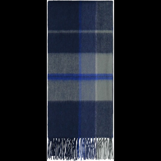 Bea Scarf Navy Check One Size Wool scarf Bea Scarf Navy Check One Size Wool scarf