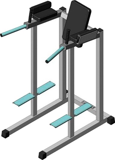 Inter Atletika Boltet Dips/Leg Raise stasjon sort 165,7 cm Inter Atletika Boltet Dips/Leg Raise stasjon sort 165,7 cm