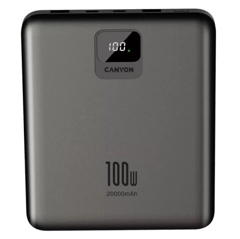 Canyon Pb-2008, 20000 Mah, Power Delivery, 100 W, Mørkegrå