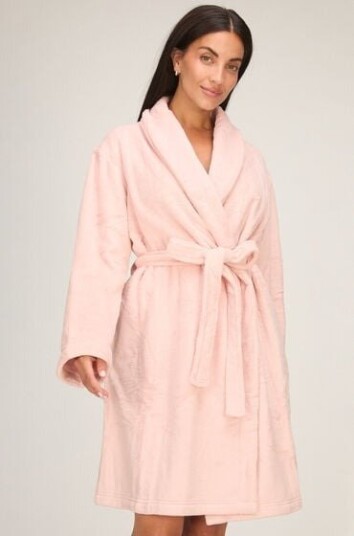 Hunkemöller Robe Fluffy Fleece Rosa Hunkemöller Robe Fluffy Fleece Rosa