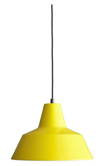 Made By Hand Verkstedslampe Taklampe Gul W3