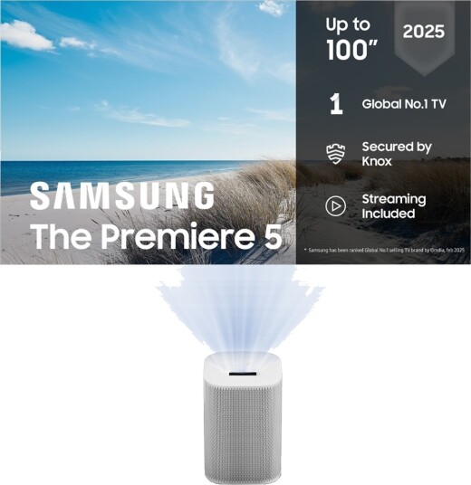 Samsung The Premiere 5 1080p Touch-projektor med Ultra Short Throw Hvit