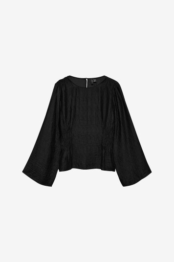 Vero Moda Bluse vmMoa LS Smock Wvn Exp Svart