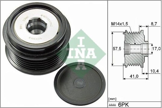 Dynamo remhjul INA 535 0282 10 Dynamo remhjul INA 535 0282 10
