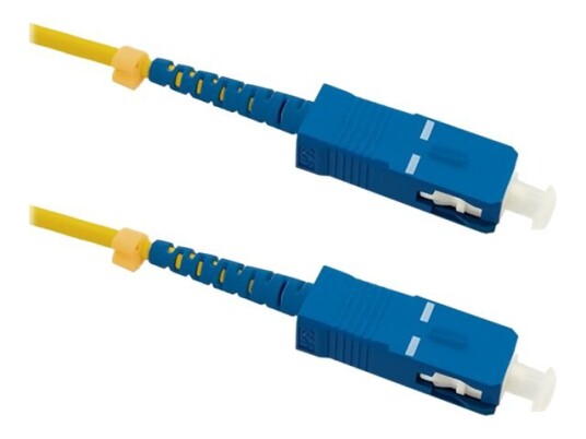 Qoltec - Koblingskabel - Sc/Upc-Enkeltmodus (Hann) Til Sc/Upc-Enkeltmodus (Hann) - 5 M - Fiberoptisk - Simpleks - 9 / 125 Micron - G.652D - Halogenfri - Gul