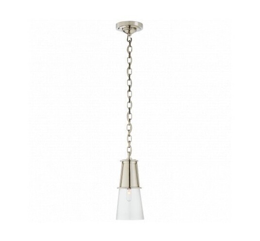 Robinson Small Pendant Polished Nickel/Clear Glass Robinson Small Pendant Polished Nickel/Clear Glass