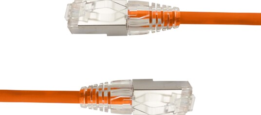 LinkIT F/UTP Slim Cat.6a Oransje 2m Patch LSZH AWG28/1 Solid, Snagless 4,7mm