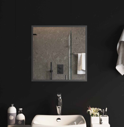 vidaXL LED Badevindu med speil Gjennomsiktig 50 x 50 cm herdet glass vidaXL LED Badevindu med speil Gjennomsiktig 50 x 50 cm herdet glass