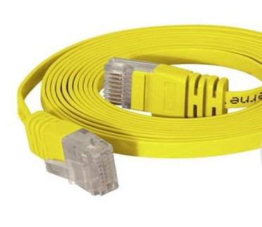 Patchkabel Utp Kat. 6. Slank Linje. 0,25M. Gul For 10 Gigabit/S Halogenfri Med Spesielt Smal Knekkbeskyttelse (778003Y)
