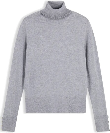 Tommy Hilfiger Merino Ls Turtle Nk Swt MEDIUM GREY HEATHER XS