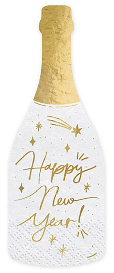 PartyDeco Servietter Champagne - 20-pakning PartyDeco Servietter Champagne - 20-pakning