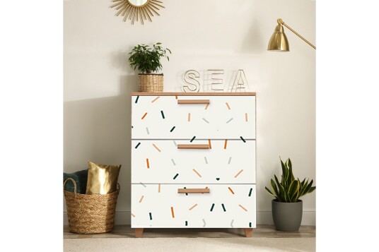 Leva Kommode 80x95 cm Brun/Hvit Hanah Home Leva Kommode 80x95 cm Brun/Hvit Hanah Home