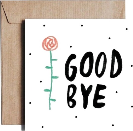 Good Bye / Good Bye Ak44 Blomsterkort