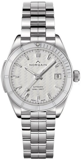 Norqain Dameklokke N1800C89A/W181/182S Adventure Hvit/Stål Ø37 mm Norqain Dameklokke N1800C89A/W181/182S Adventure Hvit/Stål Ø37 mm