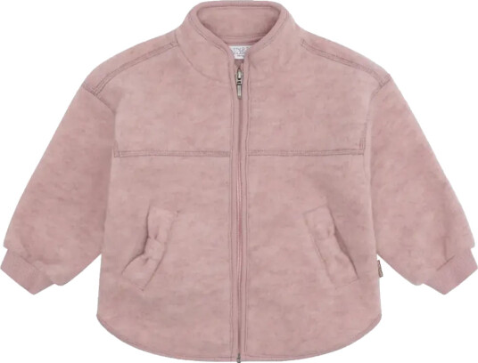 Hust & Claire Emi zip jakke i merinoull   deer melange (98)   98