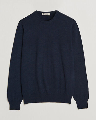 Piacenza Cashmere Cashmere Crew Neck Sweater Navy Piacenza Cashmere Cashmere Crew Neck Sweater Navy