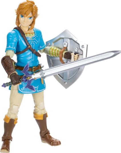 Nintendo The Legend of Zelda Actionfigur Link Med Sverd Og Skjold