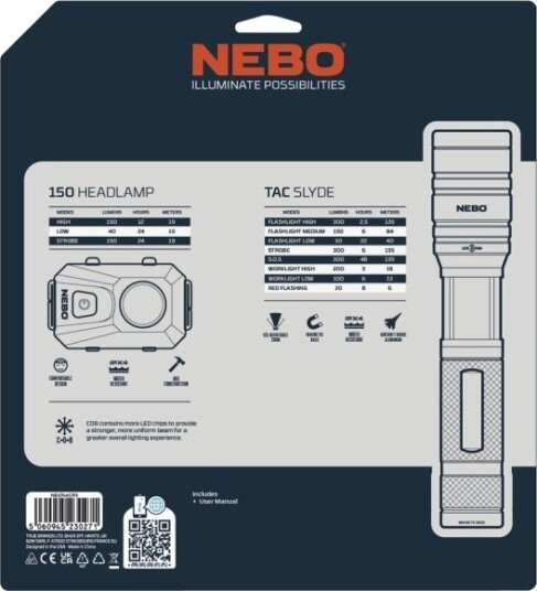 Nebo Tac Glide- & Hodelykt-Sampak - 2428080