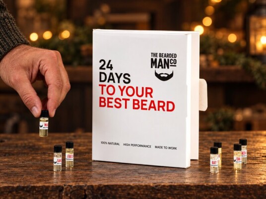 Adventskalender med skjeggolje