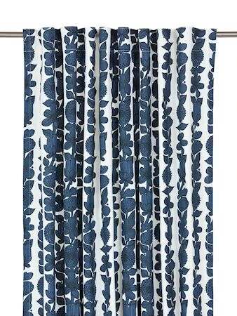Svanefors Aster Gardin 2-pakning 140 x 280 cm Hvit/Blå 1701747-01-0 1701745-01-573