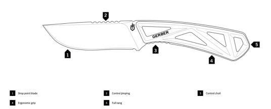 Gerber Exo-mod Drop Point Orange