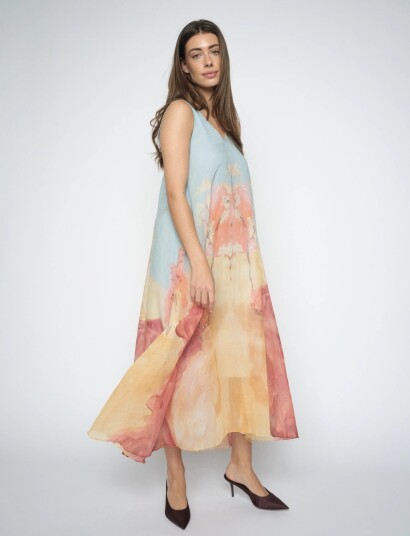 MOS MOSH Mmnylo Landscape Dress Multi/patterned XS MOS MOSH Mmnylo Landscape Dress Multi/patterned XS