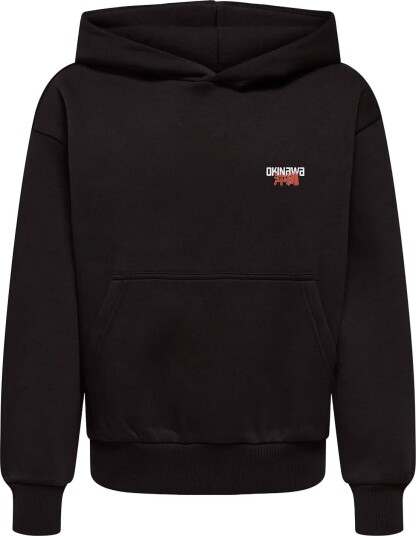 ONLY & SONS Osjceres Plant Life Rlx Ls Hoodie BLACK 146 152