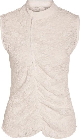 NOISY MAY Nmpeyton S/L Button Top   White   L