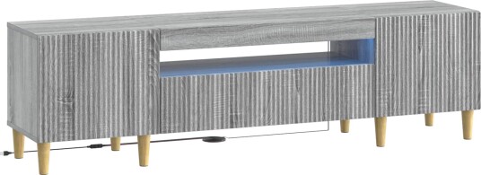 vidaXL LED TV skap Grå Sonoma Konstruert tre